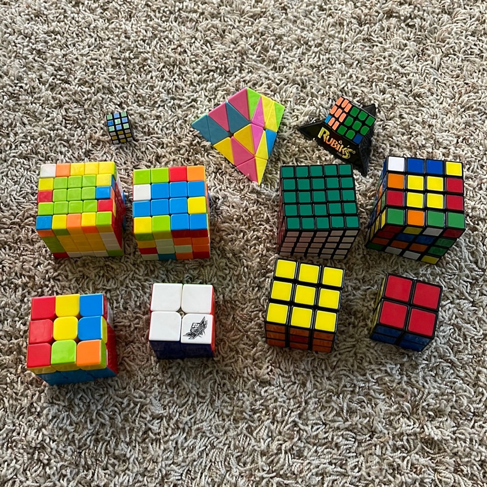 Assortment of Speed Cubes and Rubix Cubes and Triangle BUNDLE